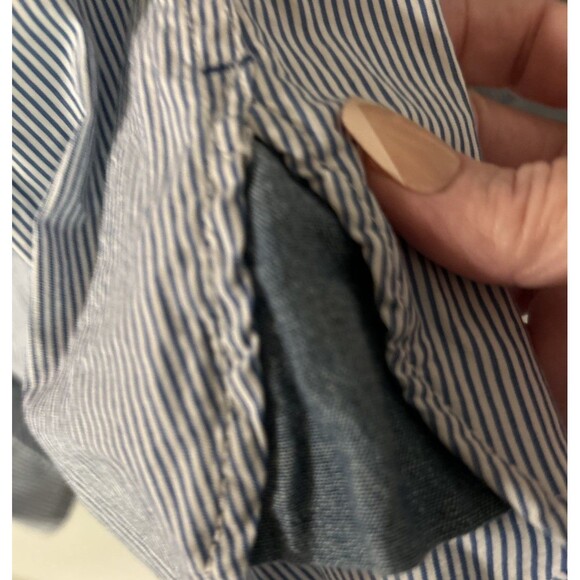 Buffalo David Bitton Slim Fit Men's Size XL/TG Blue Striped Cotton Casual Shirt - Picture 9 of 16